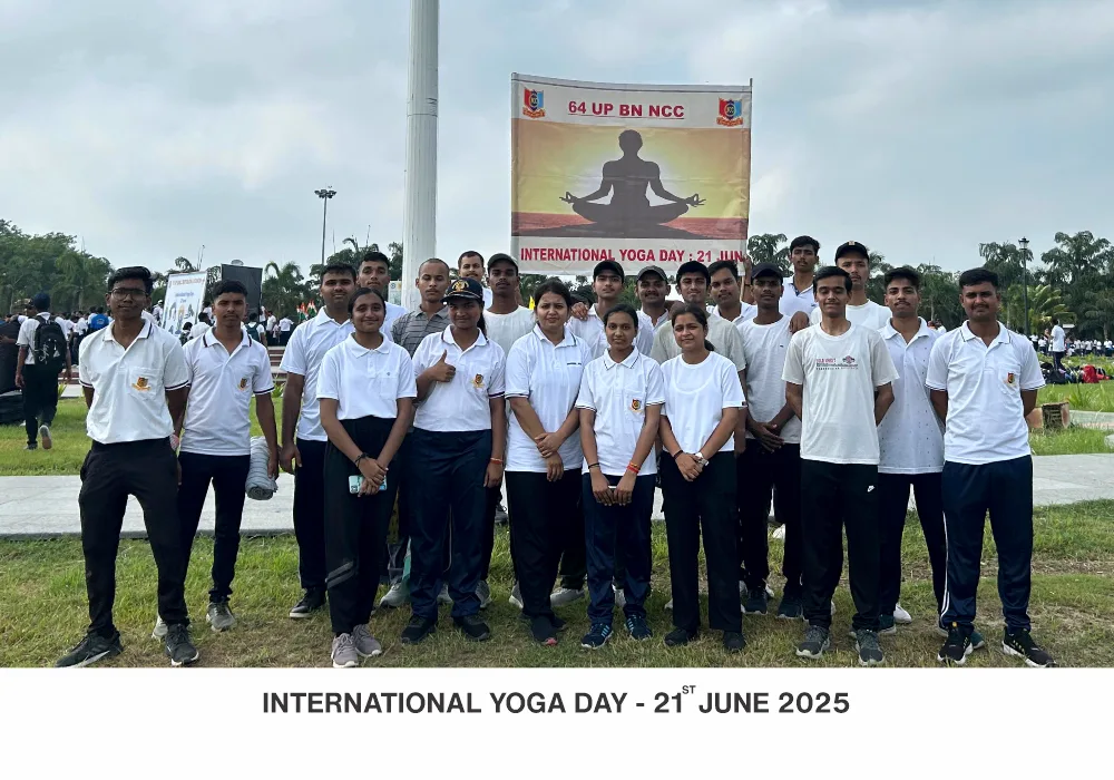 NCC cadets performing a drill at Ambalika Institute – Best Engineering College in Lucknow UP